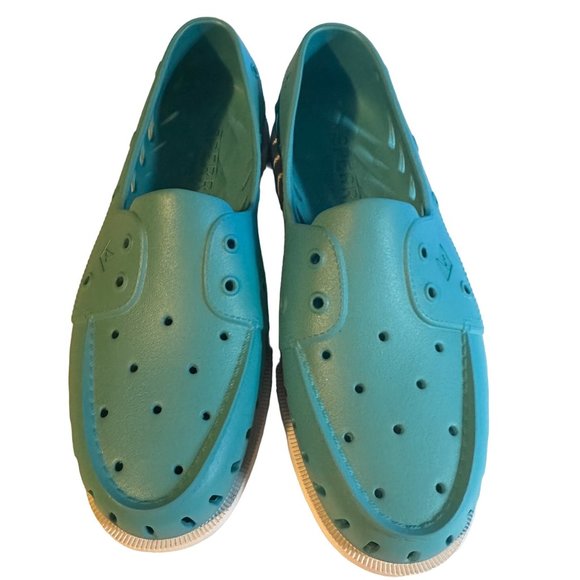 Sperry Top sider blue vented portholes rubber size 12 loafers - Picture 2 of 6